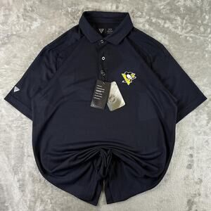 NWT Level Wear Pittsburgh Penguins NHL Polo Golf Casual Athletic Shirt Mens M